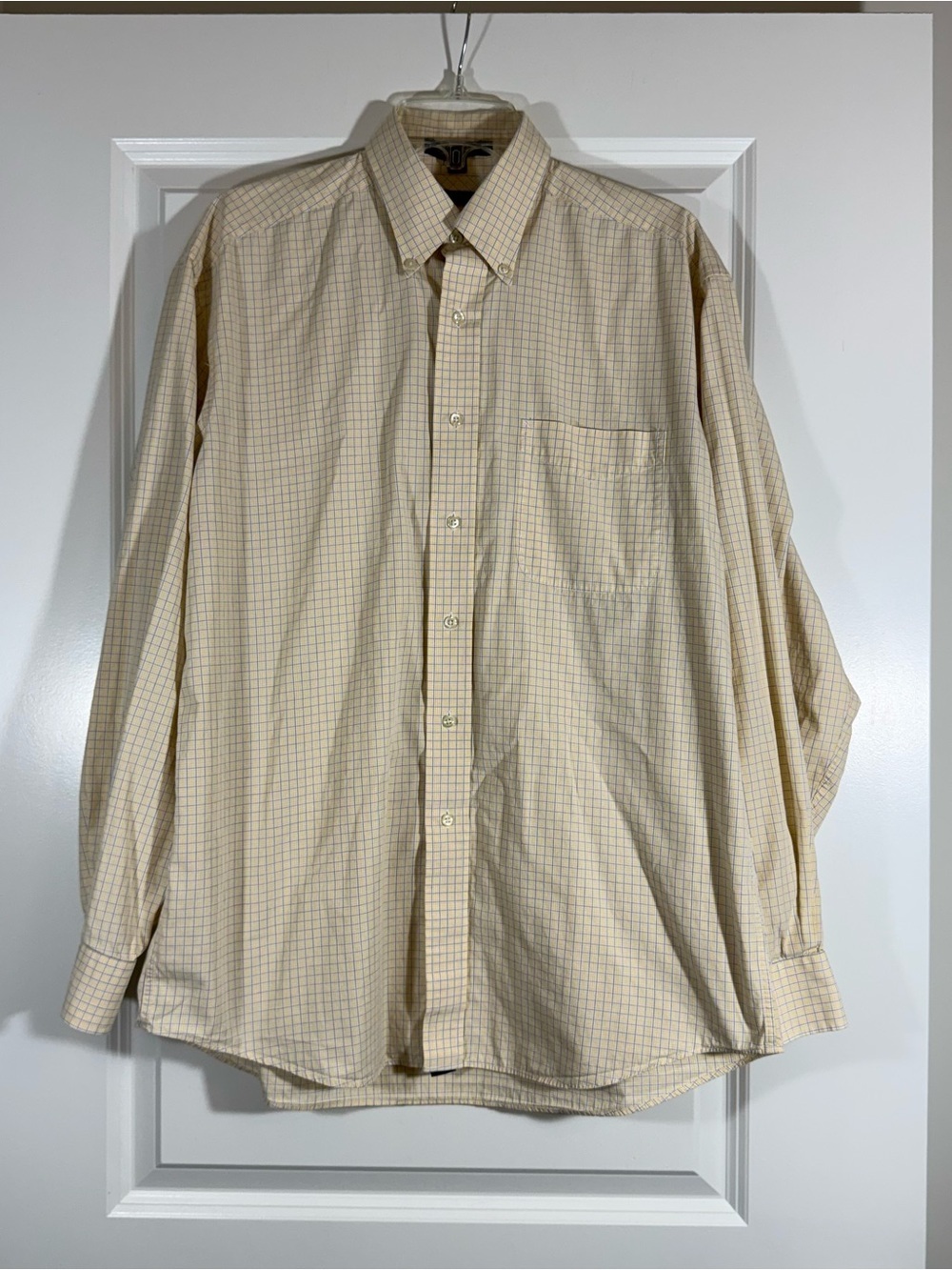 Vintage Tommy Hilfiger American Classics Dress Shirt Yellow/Blue Check - Picture 3 of 15